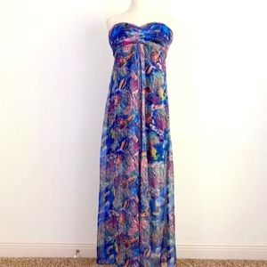 Strapless tropical fish dress